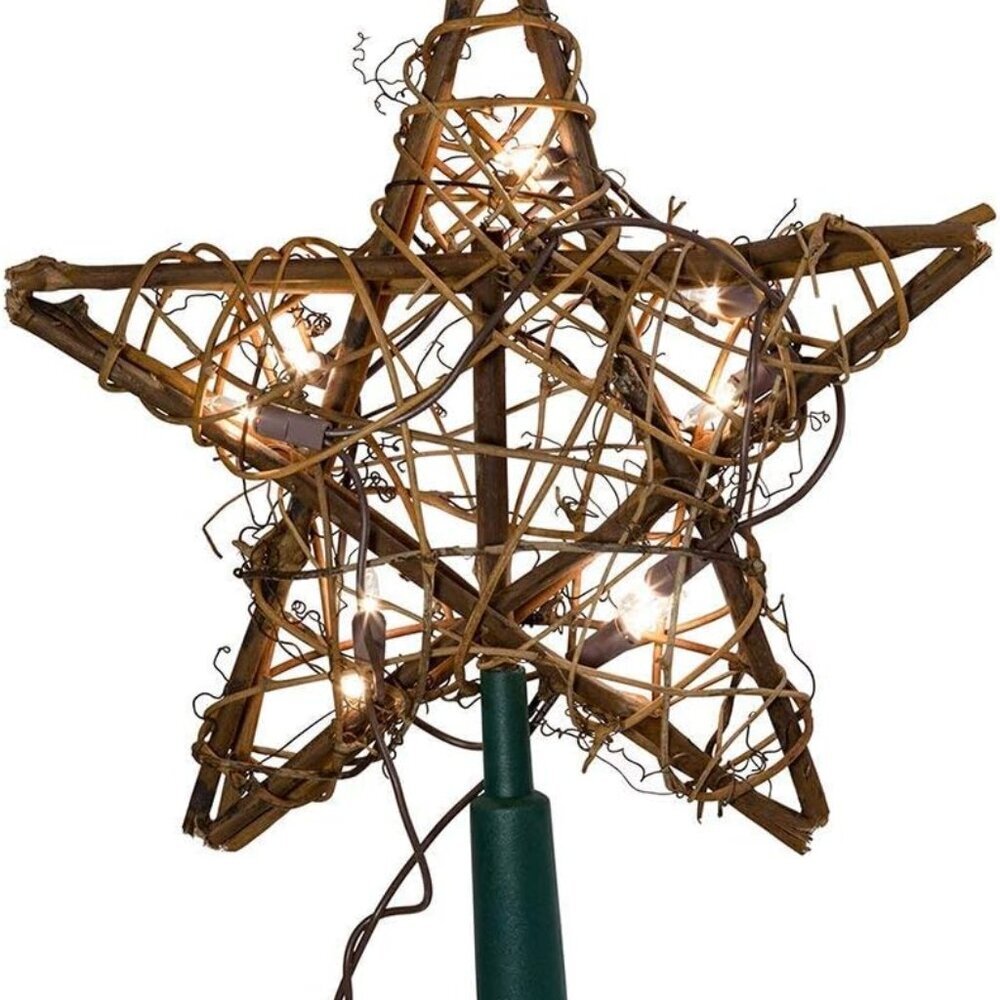 UL1219/NAT 10 Light Indoor Rattan Natural Star Treetop
